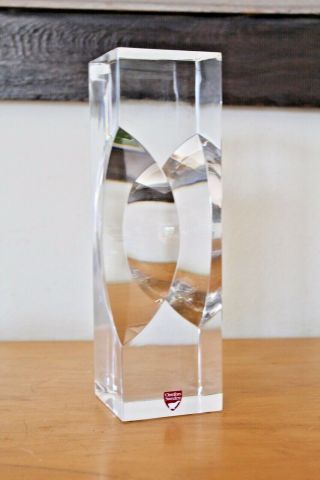 Orrefors Sven Palmqvist Vtg Mid Century Modern Crystal Glass Sculpture Sweden
