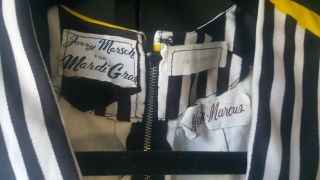 Vintage Jerry Marsch for Mardi Gras Neiman Marcus maxi black white stripe yellow 5