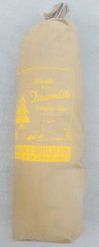 Woods Vintage Down Arctic Sleeping Robe Bag Downlite Down Filled Vtg