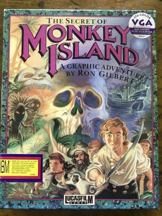 Vintage The Secret Of Monkey Island For Pc 3 1/2” Disks