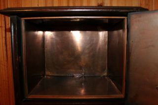 Antique Vintage Cigar Humidor Smoking Stand Table COPPER LINED 5