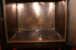 Antique Vintage Cigar Humidor Smoking Stand Table COPPER LINED 6