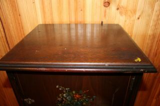 Antique Vintage Cigar Humidor Smoking Stand Table COPPER LINED 8