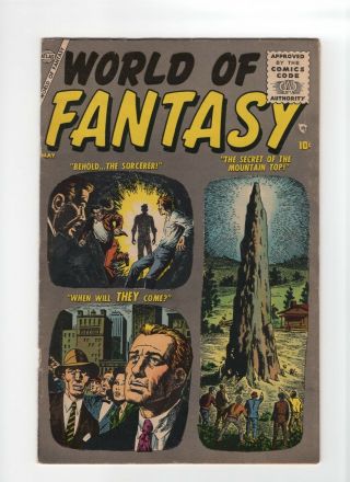 World Of Fantasy 1 Fn,  6.  5 Vintage Marvel Atlas Pre - Hero Comic Horror 1st Issue