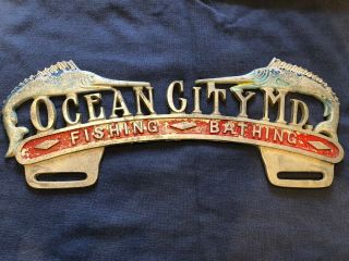 Vintage Ocean City Md License Plate Topper