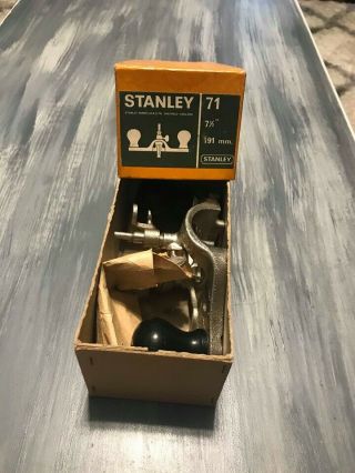 Vintage STANLEY No 71 ROUTER PLANE - w/3 Cutters 3