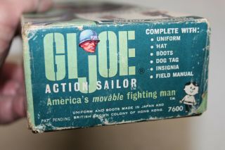 Vintage GI Joe 1964 - Action Sailor 7600 w/ Box (2 TM) & Paperwork 7