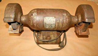 Vintage Sioux 6 " Ball Bearing Bench Grinder Cat.  No.  2065