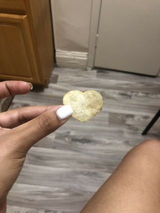 Perfect Heart Shape Potato Chip Rare With Love