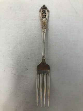 Wallace Rose Point Sterling Silver Large Dinner Fork 7 5/8 " No Mono