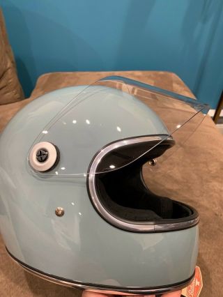 Biltwell Gringo S Helmet Agave Blue Motorcycle Vintage Cruiser Dot Small