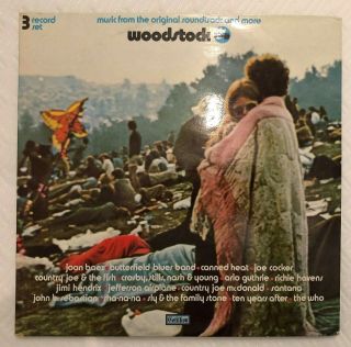 Vintage Woodstock Soundtrack Vinyl 3 Record Album (1970 Pressing) - Cotillion