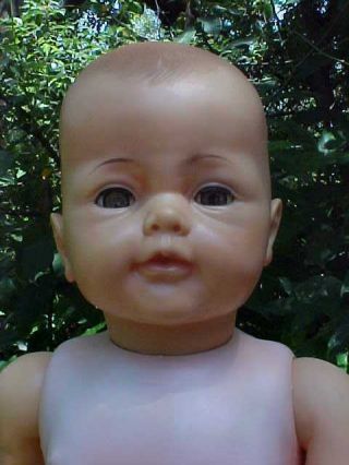 Vintage Ideal Bye Bye Baby Playpal Doll 1960 Lifelike Molded Hands And Feet 25 "