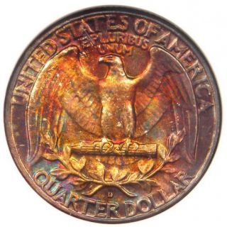 1949 - D Washington Quarter 25c - Ngc Ms67 Cac Pq - Rare In Ms67 - $575 Value