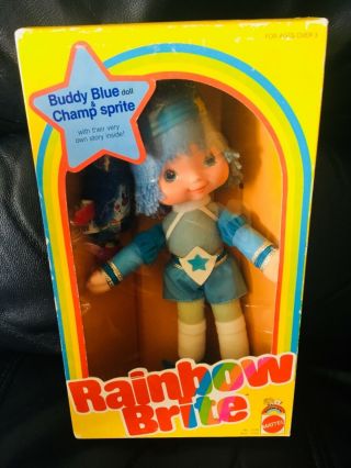 1983 Mattel Rainbow Brite Blue Buddy With Champ Sprite