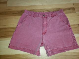 Vintage Patagonia Stand Up Shorts Cotton Weathered Red Men 