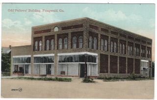Odd Fellows Building,  Fitzgerald,  Georgia Vintage Postcard