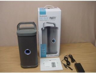 Brookstone Big Blue Party Indoor - Outdoor Bluetooth Speaker - - Rare