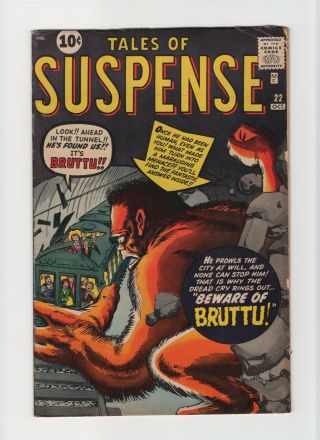 Tales Of Suspense 22 Vintage Marvel Atlas Comic Pre - Hero Horror Golden Age 10c