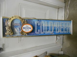 Vintage Olympia Brewing Beer Advertising Electric Lighted Sign - Thomas Schutz Co.
