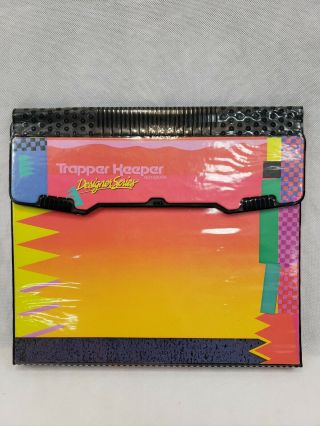 Trapper Keeper Designer Series Geometric 90s Vintage.  Saved By The Bell Colors