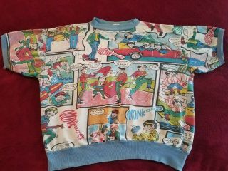 1967 Vintage Monkees Authentic Pop Art Sweat Shirt Size Youth Large