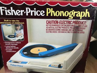 Vintage 1978 Fisher Price Portable Record Player Turntable 825 33 & 45 Rpm