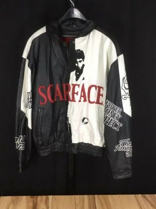 Men’s Vintage Scarface Leather Jacket Liner Size Xl Jh Designs Not Supreme