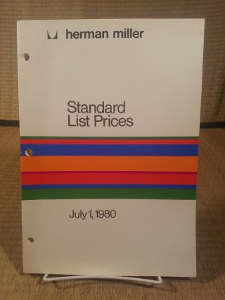 Vtg Herman Miller Standard List Prices 1980 Ephemera Mid Century Modern 3