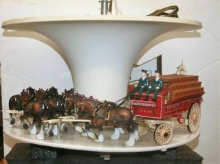 Vintage Budweiser Beer World Champion Clydesdale Parade Carousel Light
