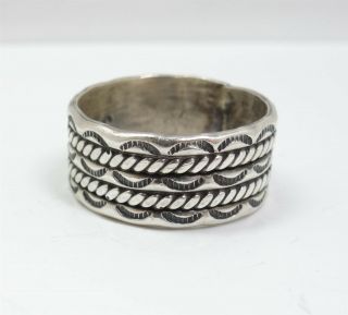 Vintage 1970s/80s Sterling Silver American Indian Ring Signed Etta Endito Navajo