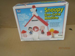 Vintage Snoopy Sno - Cone Machine Snow Slushy Peanuts Gang Early 90 