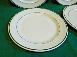 14 Vintage Shenango RimRol Restaurant Dinner Plate Green Stripe 2