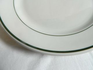 14 Vintage Shenango RimRol Restaurant Dinner Plate Green Stripe 3