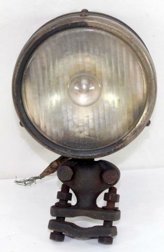 Vintage Pre World War 2 Kd Lamp Co.  Model 700 Driving Light W/ Mounting Bracket