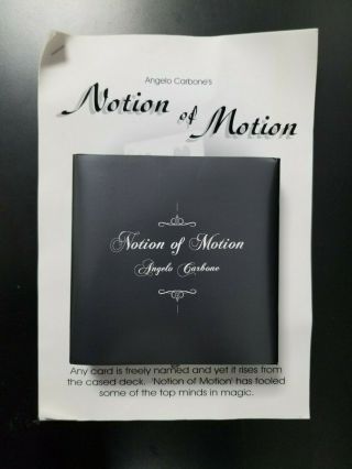 Extremely Rare Angelo Carbone Notion Of Motion Signed 32 Tenyo Intrst
