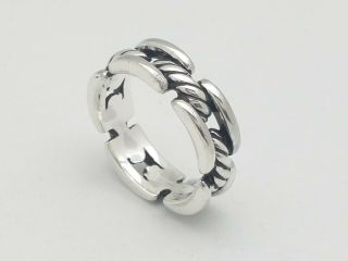 vintage david yurman men`s sterling silver chairman cable ring size 11 2