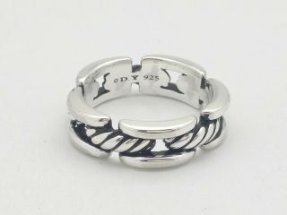 vintage david yurman men`s sterling silver chairman cable ring size 11 4