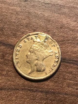 1854 Indian Three Dollar Gold Coin ($3) - Rare Coin Highly Sought After