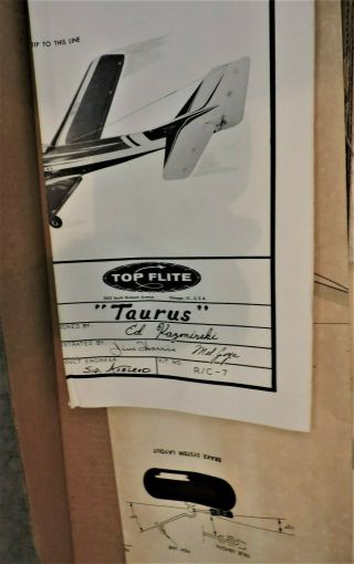 2 ea.  Vintage Top Flite “The Taurus” RC Airplane Wing Kit No.  RC - 7 3