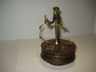 Rare Vintage George Good Music Box With Modern Art Saint Francis of Assisi GUC 3