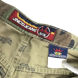 Vintage Jnco Jeans Camo Cargo Baggy Pants Crown Logo HTF 36 X 32 rare 8