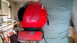 Vintage JVC Videosphere TV Atomic Red Retro Space Helmet Parts And Restoration 3