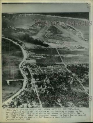1944 Press Photo Aerial View Of The Marshall Islands During World War Ii