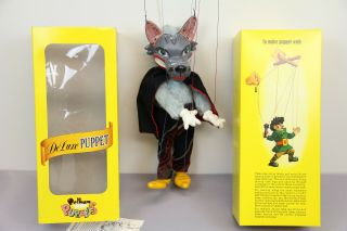 Vintage Dl16 Big Bad Wolf De Luxe Pelham Puppet Marionette England Box