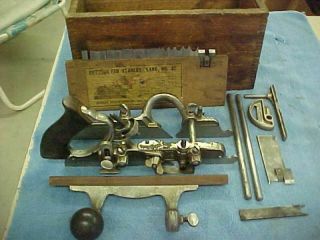 Vtg.  Stanley No.  45 Combination Plane With Cutters & Box Pat 