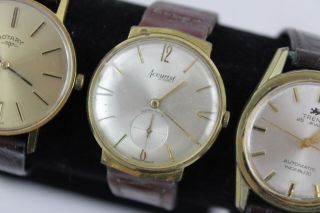 3 x Vintage Gents WRISTWATCHES Hand - Wind Automatic Inc.  Accurist,  Rotary 3