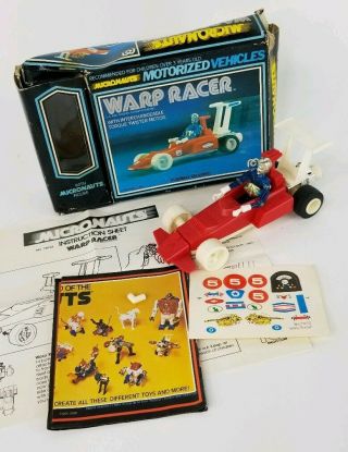 Micronauts Warp Racer Blue Figure Motorized Vehicle 1976 Mego Corp Vintage Toy