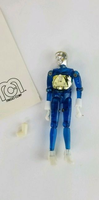 MICRONAUTS WARP RACER BLUE FIGURE MOTORIZED VEHICLE 1976 MEGO CORP VINTAGE TOY 3