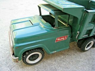 Vintage Buddy L Tandem Axle Hydraulic Dump Truck Pressed Steel Antique 3